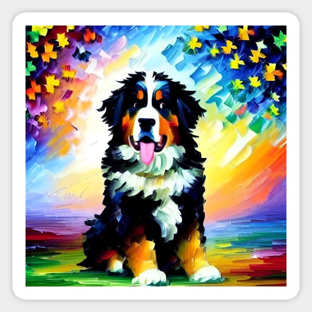 Bernese Mountain Dog 4 Sticker by ArtistsQuest